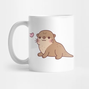 Cute Chubby Otter Doodle Mug